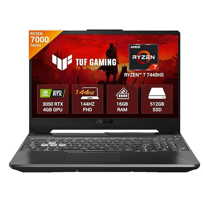 ASUS TUF Gaming A15 (2025) / FA506NCG-HN200WS / AMD Ryzen 7 Hexa Core / NVIDIA GeForce RTX 3050 / 15.6 Inch / 16 GB / 512 GB SSD / Win 11 Home / Graphite Black